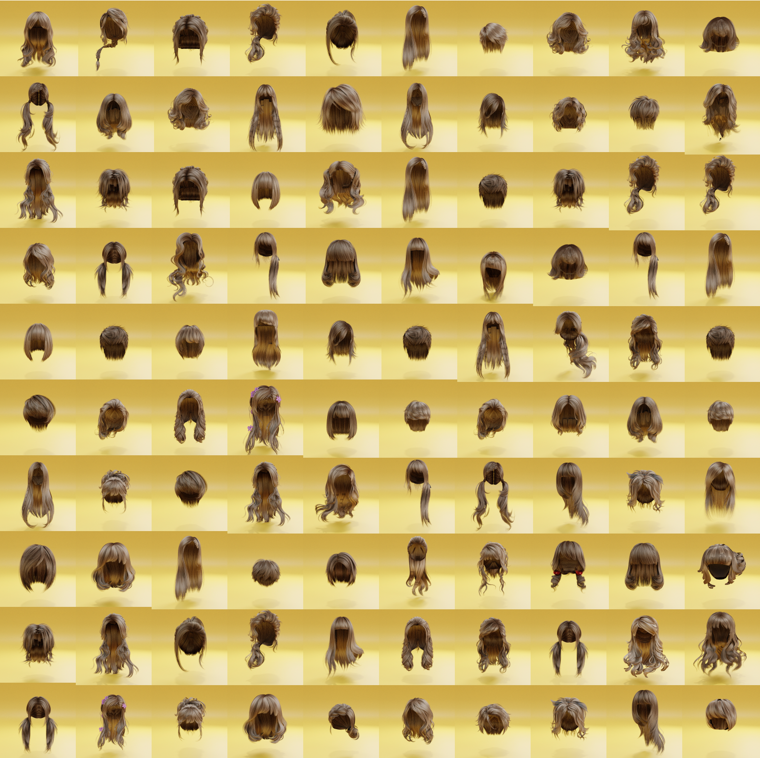 Hair pack render